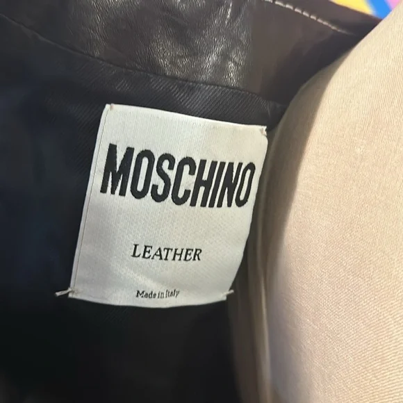 Moschino Black Oopsi Leather Vest - Picture 9 of 13